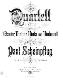 Partition de piano, Piano quatuor, Op.4, E major, Scheinpflug, Paul