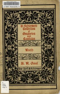 Partition Color Covers, Ruth, A Sacred Cantata, Gaul, Alfred Robert