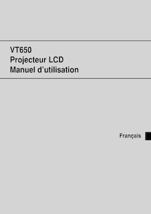 Notice Projecteur NEC  VT650