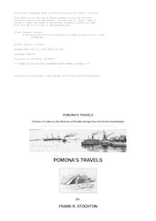 Pomona s Travels - A Series of Letters to the Mistress of Rudder Grange from her Former Handmaiden