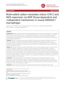 Multi-walled carbon nanotubes induce COX-2 and iNOS expression via MAP Kinase-dependent and -independent mechanisms in mouse RAW264.7 macrophages