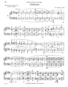 Scherzo par Frédéric Chopin
