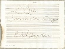 Partition , Concerto en D major (#141), 7 concerts, Valentini, Giuseppe