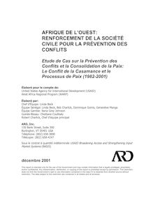 AFRIQUE DE L OUEST: RENFORCEMENT DE LA SOCIÉTÉ CIVILE POUR LA ...