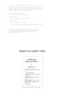 Under the Liberty Tree - A Story of The  Boston Massacre 