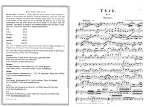 Partition complète et parties, Piano Trio No.2, Op.15