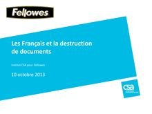 CSA : Les Français et la destruction de documents