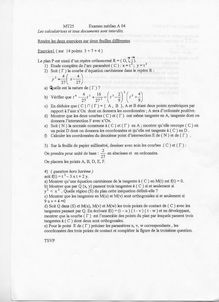 Applications de l algèbre et de l analyse à la géométrie 2004 Tronc Commun Université de Technologie de Belfort Montbéliard