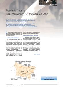 Chapitre "Culture" extrait du Bilan économique et social - Picardie 2005