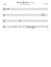 Partition viole de gambe aigue 1, Ach Gott und Herr, C major, Walther, Johann Gottfried