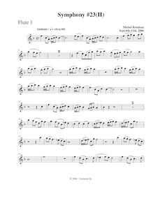 Partition flûte 1, Symphony No.23, F major, Rondeau, Michel