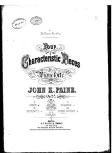 Partition , Rondo-giocoso, 4 Characteristic Dances, Op.25, Paine, John Knowles