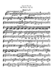 Partition cor 1, 2 (F), 3, 4 (C), My Homeland, Domov můj, Dvořák, Antonín