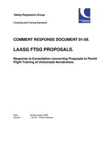 Comment Response Document 01-09  LAASG FTSG Proposals