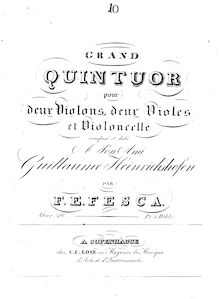 Partition parties complètes, corde quintette, Op.20, Fesca, Friedrich Ernst