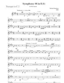 Partition trompette 2 (C), Symphony No.8, E major, Rondeau, Michel