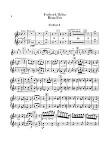 Partition violons I, Brigg Fair, An English Rhapsody, Delius, Frederick