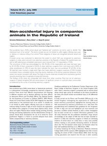 Non-accidental injury in companion animals in the Republic of Ireland