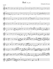 Partition viole de gambe aigue, Duodecim bicinia sine textu, 12 duets without text par Orlande de Lassus