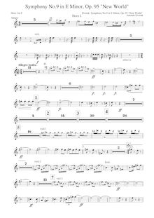 Partition cor 1 (F), Symphony No.9, Symfonie č.9, Z nového světa, From the New World