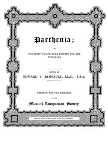 Partition Introduction by E.F. Rimbault, pour Maydenhead of pour First Musicke that ever was Printed pour pour Virginals