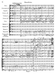 Partition Benedictus, Mass en F, D.105, Schubert, Franz