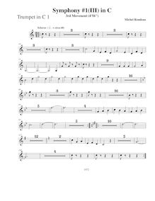 Partition trompette 1 (C), Symphony No.1, C major, Rondeau, Michel