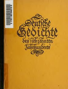 Deutsche Gedichte des siebzehnten Jahrhunderts