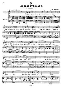 Partition No. , Liebesbotschaft (F. W. Berndes), 6 chansons, Op.29