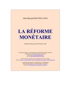 La réforme monétaire