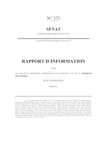 Rapport d'information fait au nom de la délégation sénatoriale à la prospective sur le commerce électronique