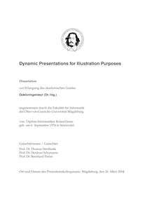 Dynamic presentations for illustration purposes [Elektronische Ressource] / von: Roland Jesse