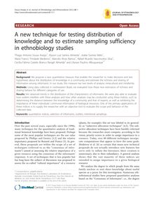 A new technique for testing distribution of knowledge and to estimate sampling sufficiency in ethnobiology studies