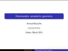 Holomorphic symplectic geometry