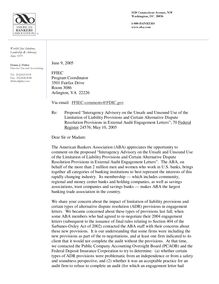 Engagement letters ABA comment letter final June 2005