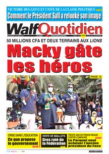 Walf Quotidien n°8963 - du mercredi 09 février 2022