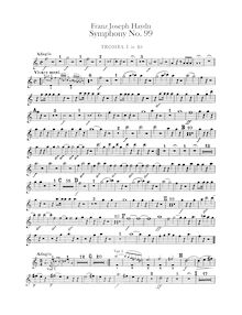 Partition trompette 1, 2 (E♭, C; avec transposed parties en B♭), Symphony No.99 en E♭ major