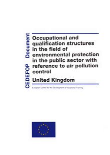 Occupational and qualification structures in the field of environmental protection in the public sector with reference to air pollution control
