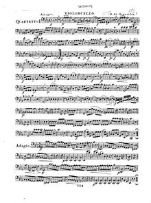 Partition violoncelle, 3 flûte quatuors, Op.45, Trois nouveaux quatuors pour flûte, violon, alto et violoncelle