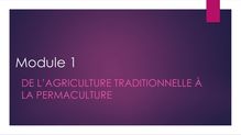 Module 1 : permaculture