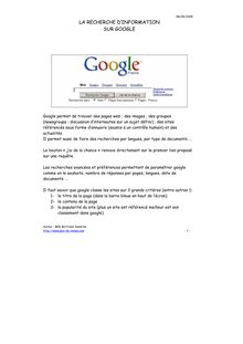 Google  trucs et astuces recherche