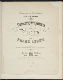 Partition Ouvertüre zu Tannhäuser von Richard wagner (S.442), Collection of Liszt editions, Volume 8