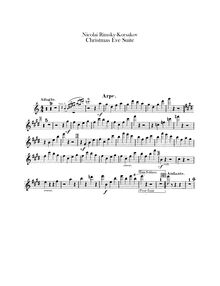 Partition harpe, Christmas Eve, Ночь перед Рождеством, Rimsky-Korsakov, Nikolay