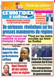 Le Quotidien d’Abidjan n°3100 - du mercredi 26 mai 2021