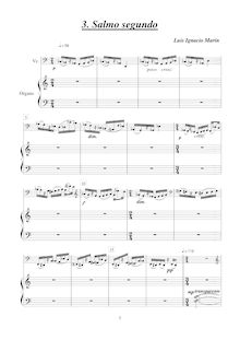 Partition Salmo segundo, Tres piezas para violoncelle y órgano, Marín García, Luis Ignacio
