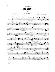 Partition flûte , partie, quatuor No.17, Motifs de  Les martyrs 