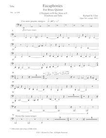 Partition Tuba, Eucaphonies pour Brass quintette, St. Clair, Richard