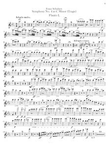 Partition flûte 1, 2, Symphony No.4, »Tragische« (Tragic), C Minor
