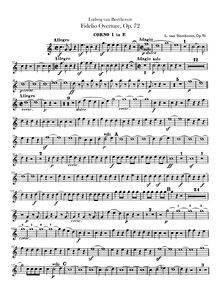Partition cor 1, 2, 3, 4 (E), Fidelio, Op.72, Leonore, oder Der Triumph der ehelichen Liebe