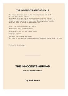 The Innocents Abroad — Volume 03